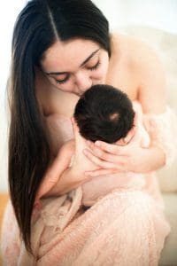 Mom and Daughter in White dress